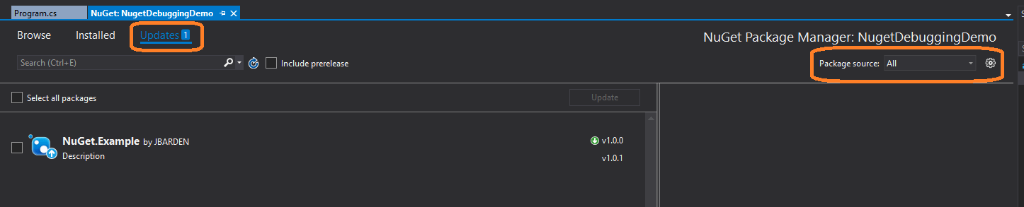 Updating the NuGet package
