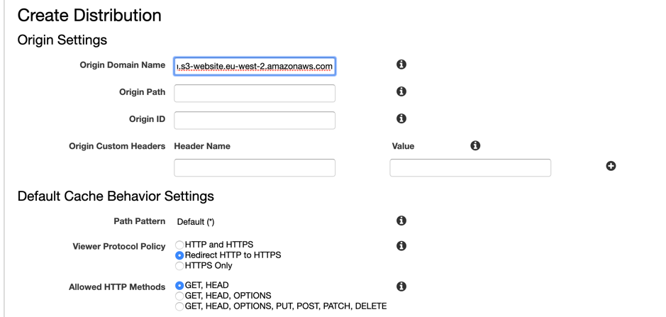 CloudFront config