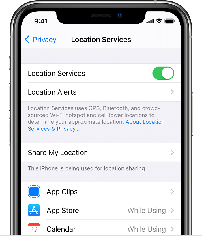 iPhone Location Services