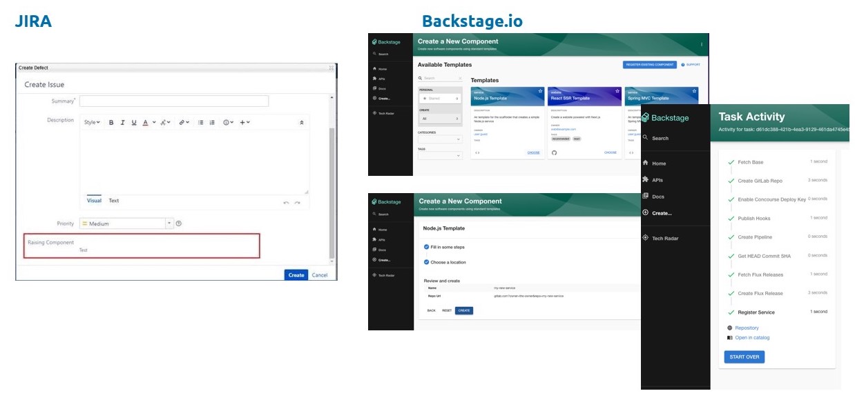 "JIRA vs Backstage"